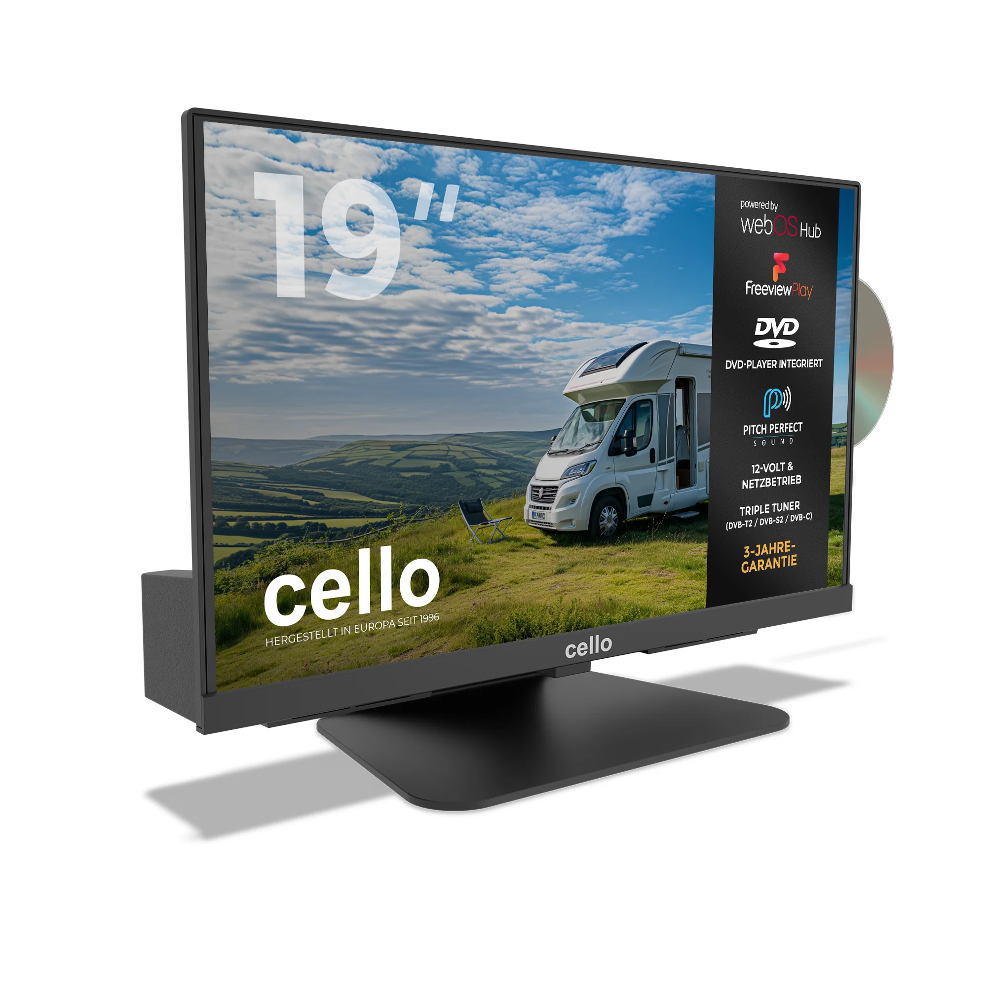 19ā³ Smart WebOS 12-Volt TV with DVD & Perfect Pitch Sound (DE) - Image 2