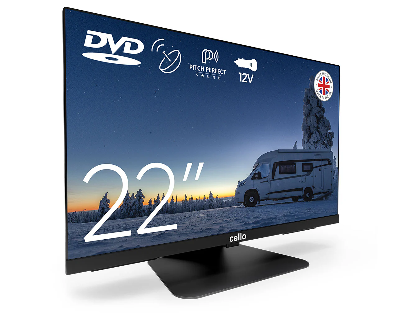 22″ Traveller 12-Volt Full HD TV with DVD Player & Satellite Tuner (IT) - Image 2