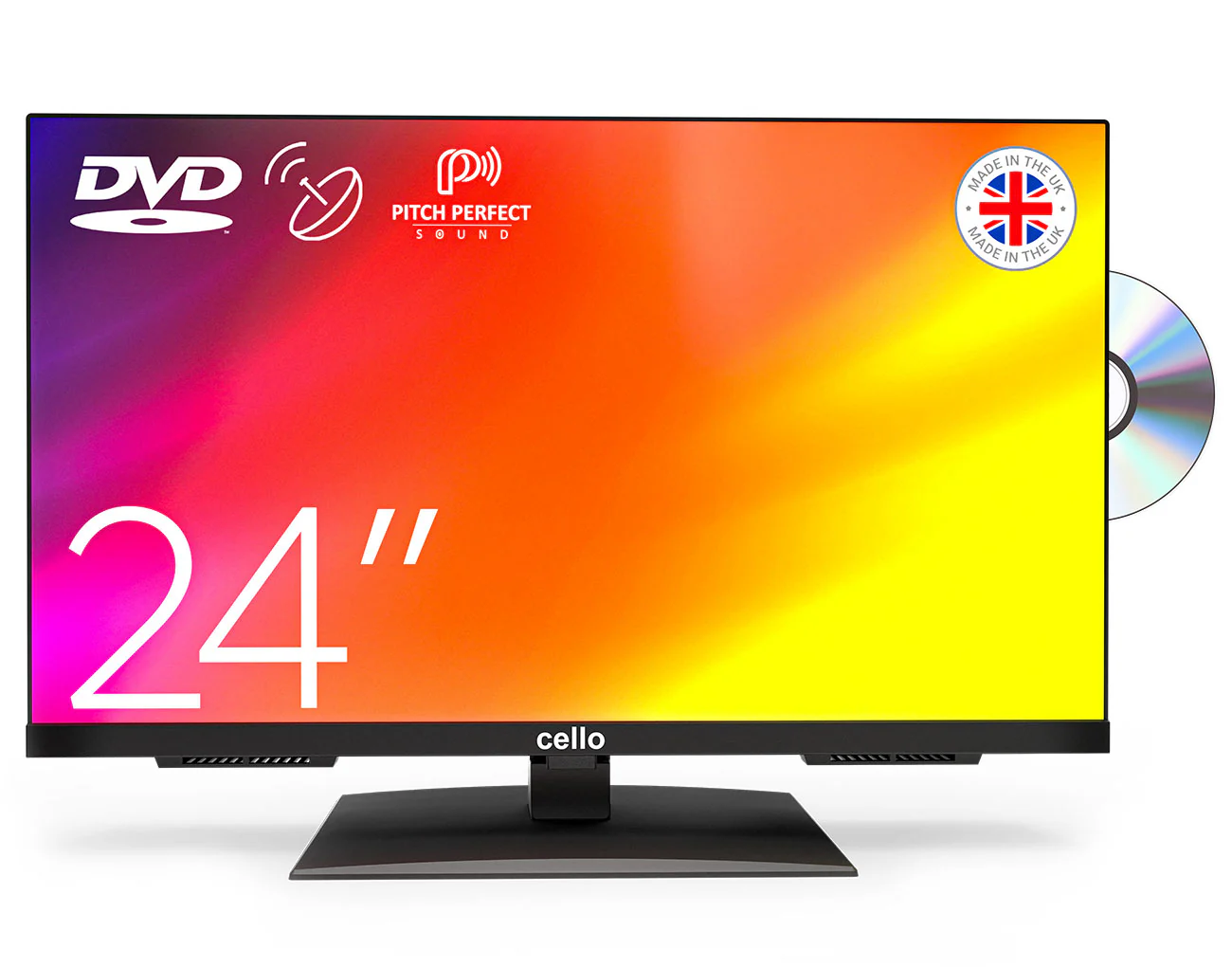 24” HD Ready TV with built-in DVD Player & Perfect Pitch Sound (DE)