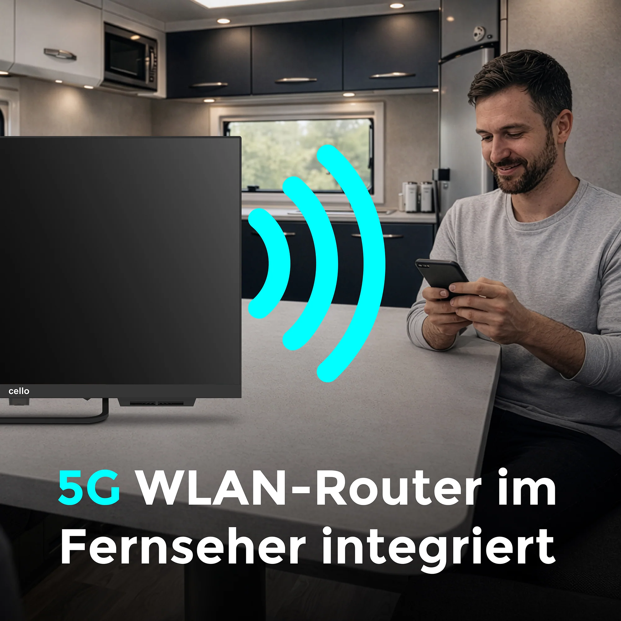 22 inch VOYAGER Smart Samsung Plus TV with built-in 5G Wi-Fi ROUTER (DE) - Image 2