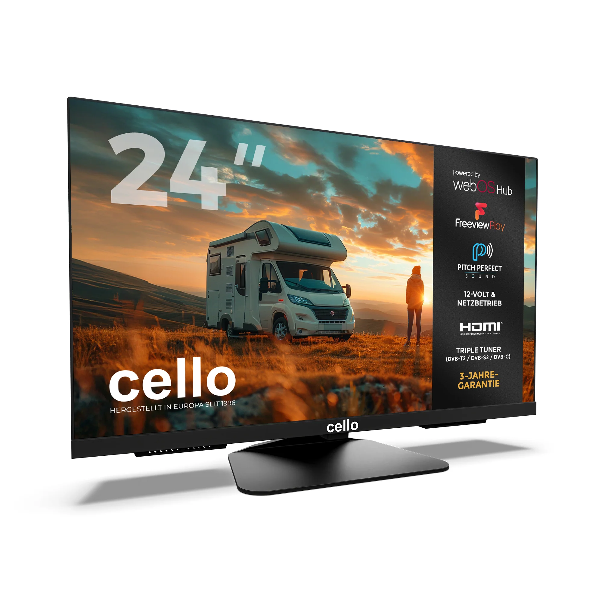 24″ Smart WebOS TV 12-Volt Traveller TV with Freeview Play (DE) - Image 2