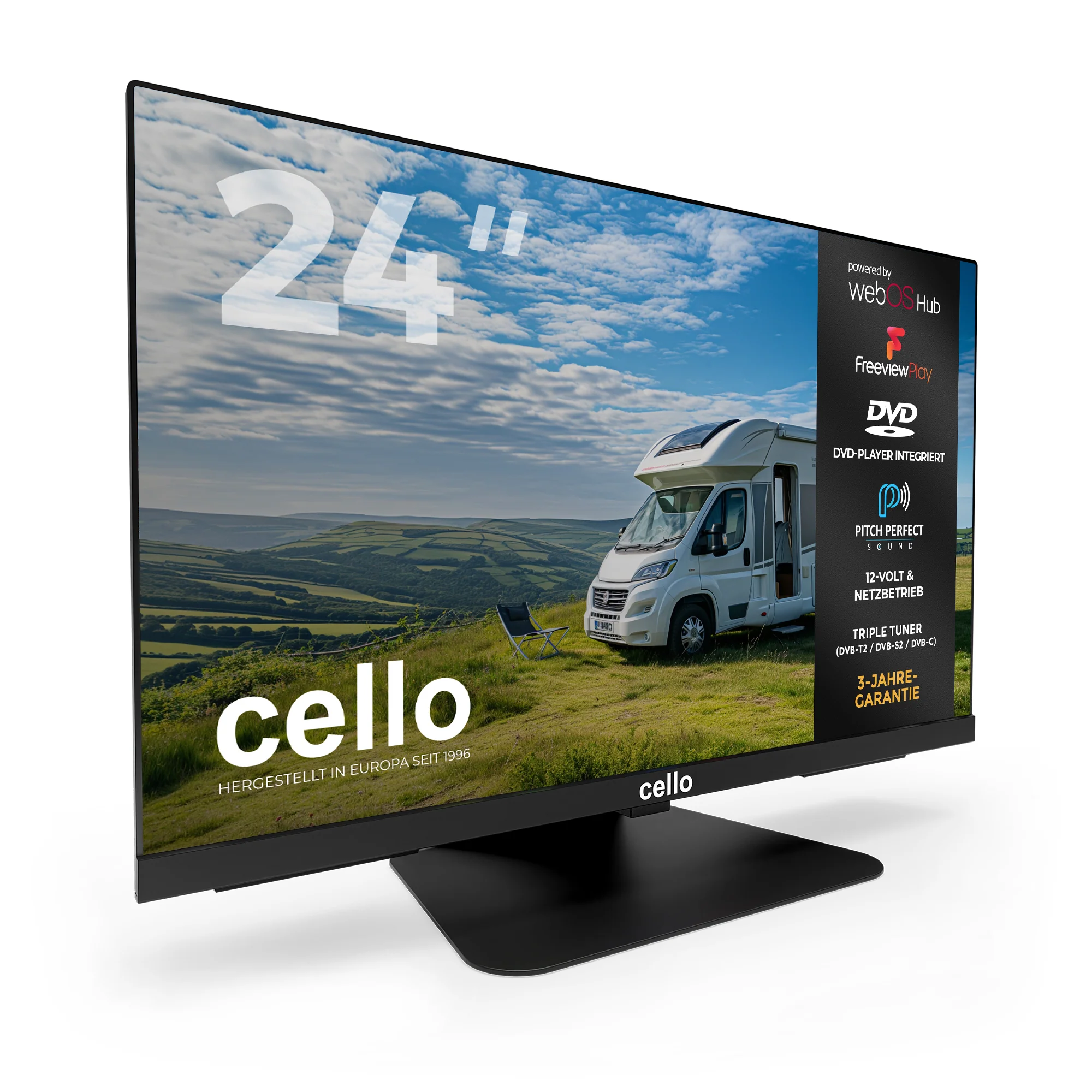 24ā³ Smart WebOS TV & DVD 12-Volt Traveller TV with Freeview Play (DE) - Image 3