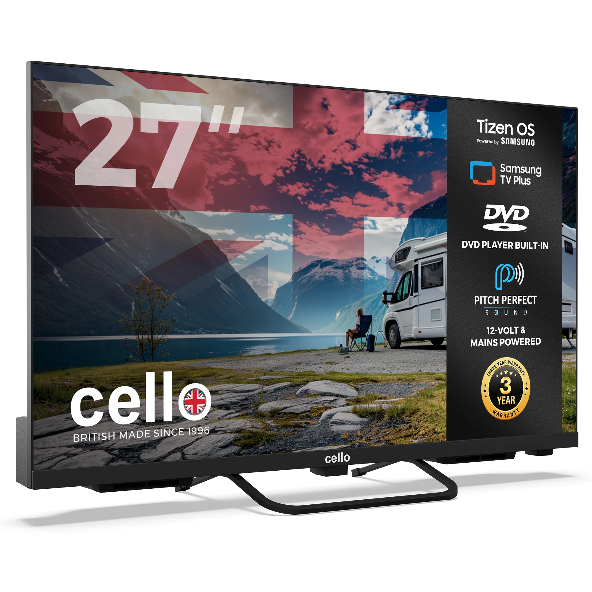 27 inch Smart Samsung Plus 12-Volt Traveller TV with DVD Player - Image 3