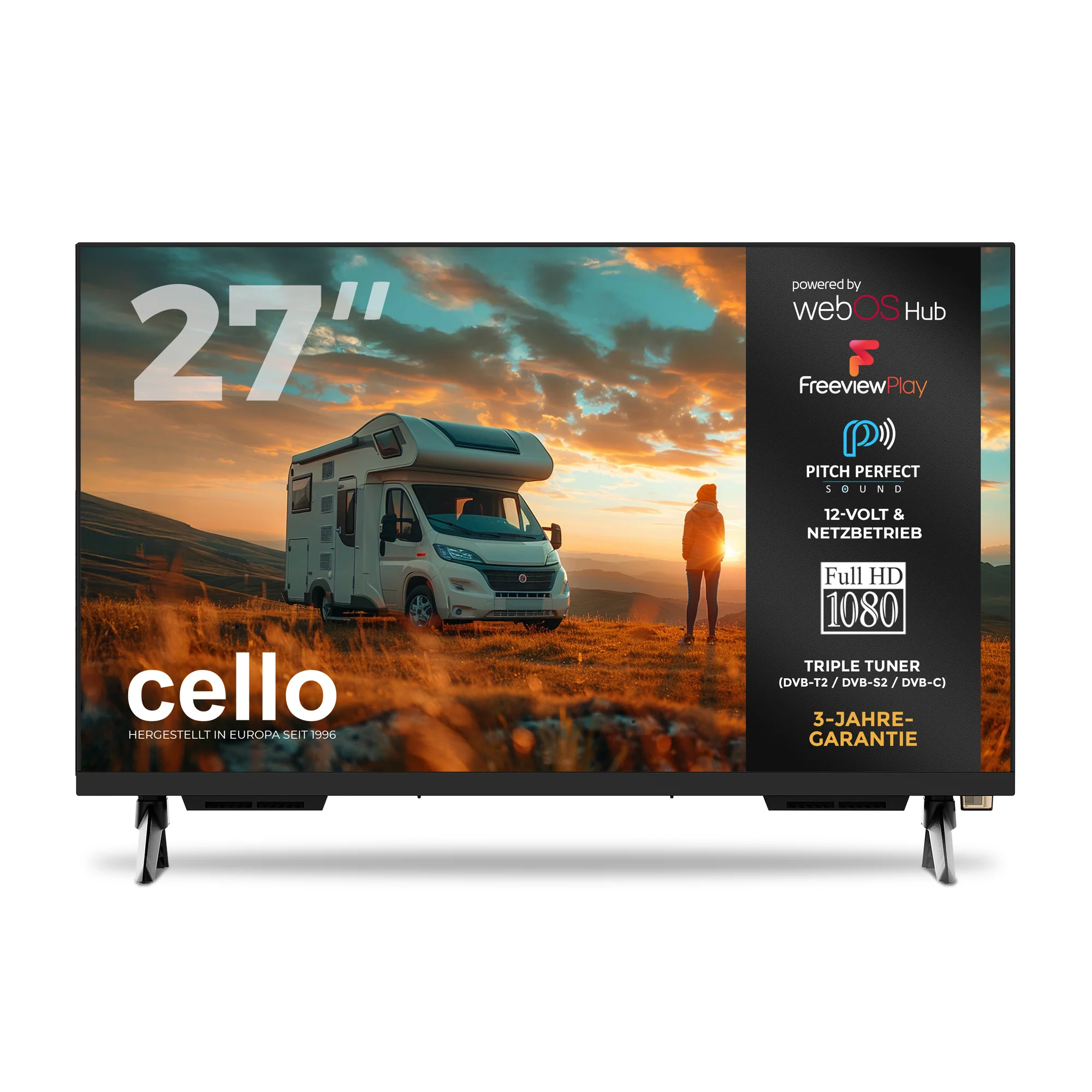 27″ Smart WebOS TV 12-Volt Traveller TV with Freeview Play (DE)