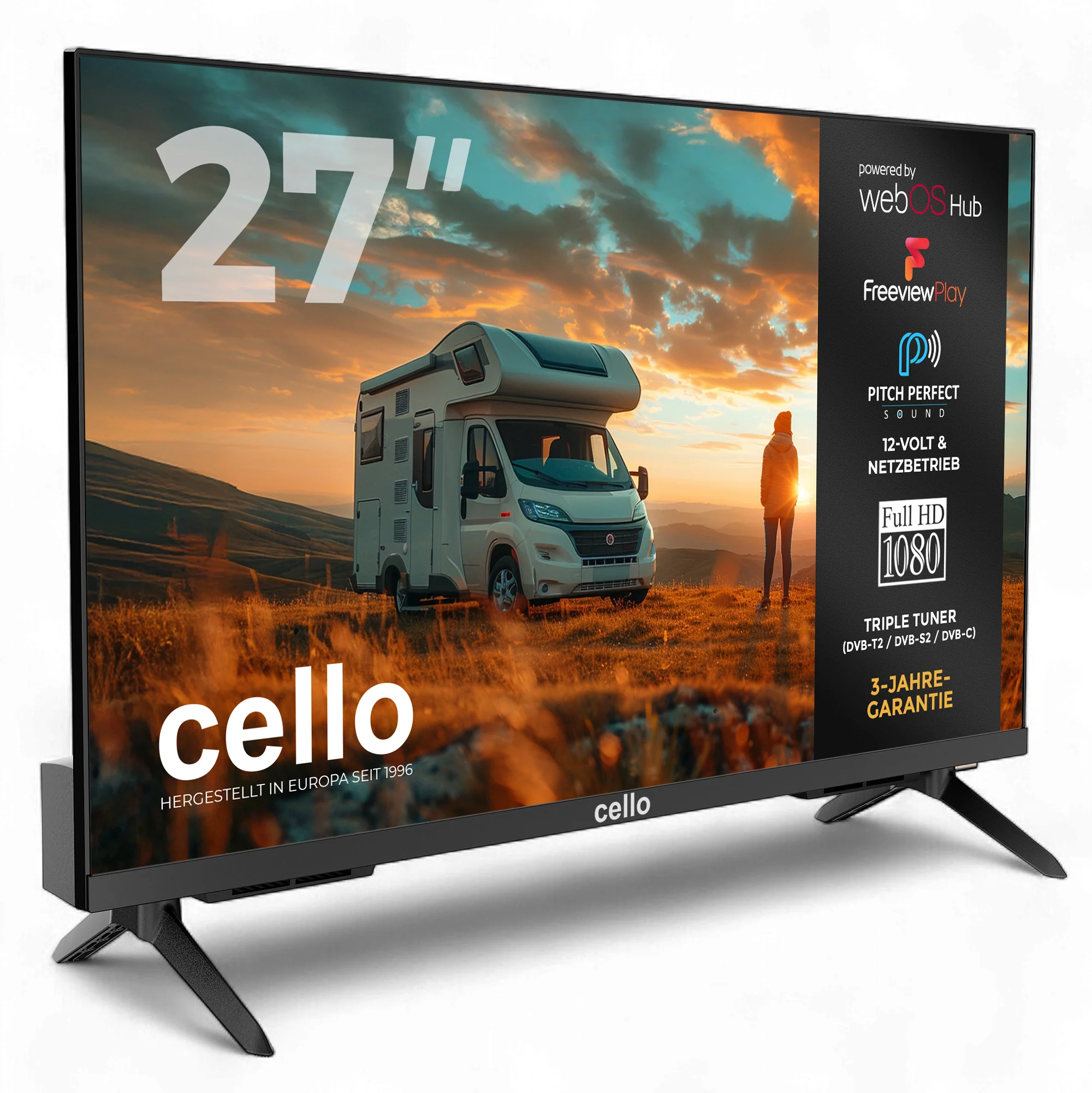 27″ Smart WebOS TV 12-Volt Traveller TV with Freeview Play (DE) - Image 2