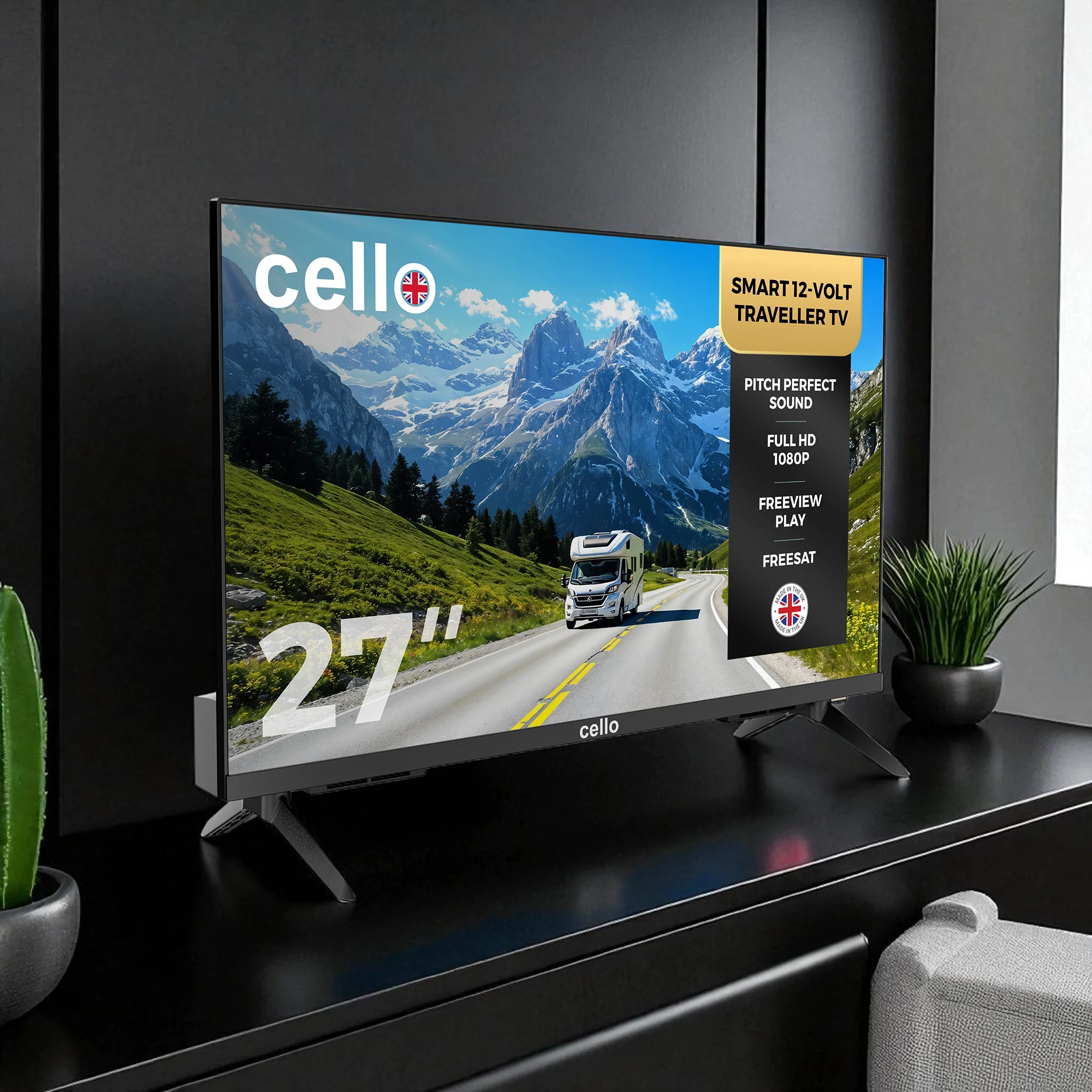 27″ Smart WebOS TV 12-Volt Traveller TV with Freeview Play (DE) - Image 3