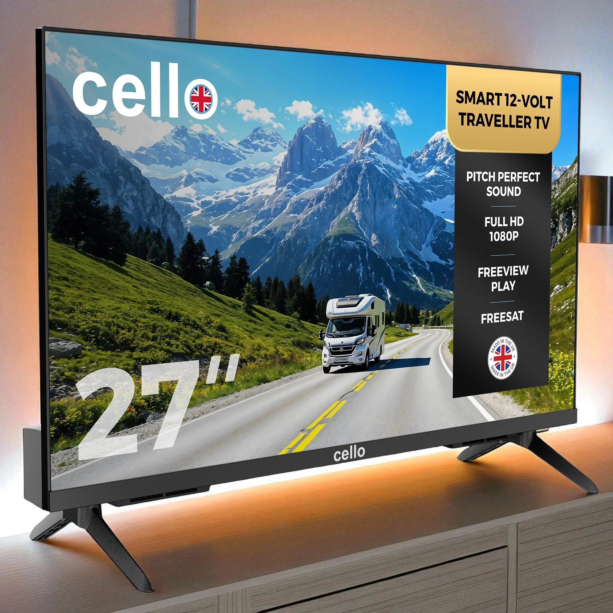 27″ Smart WebOS TV 12-Volt Traveller TV with Freeview Play (DE) - Image 5