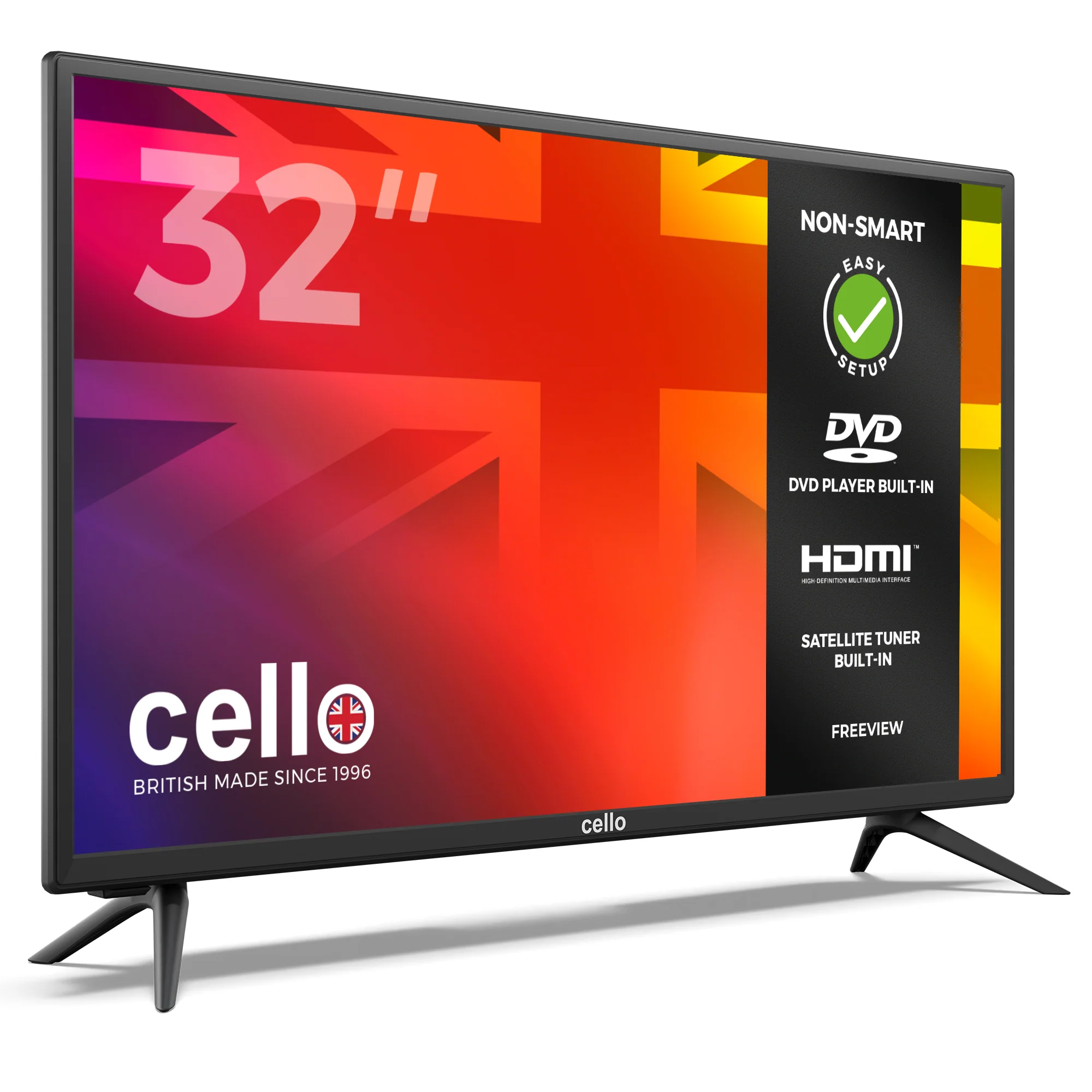 32" HD Ready LED TV with DVD Player and Freeview T2 HD - Image 4