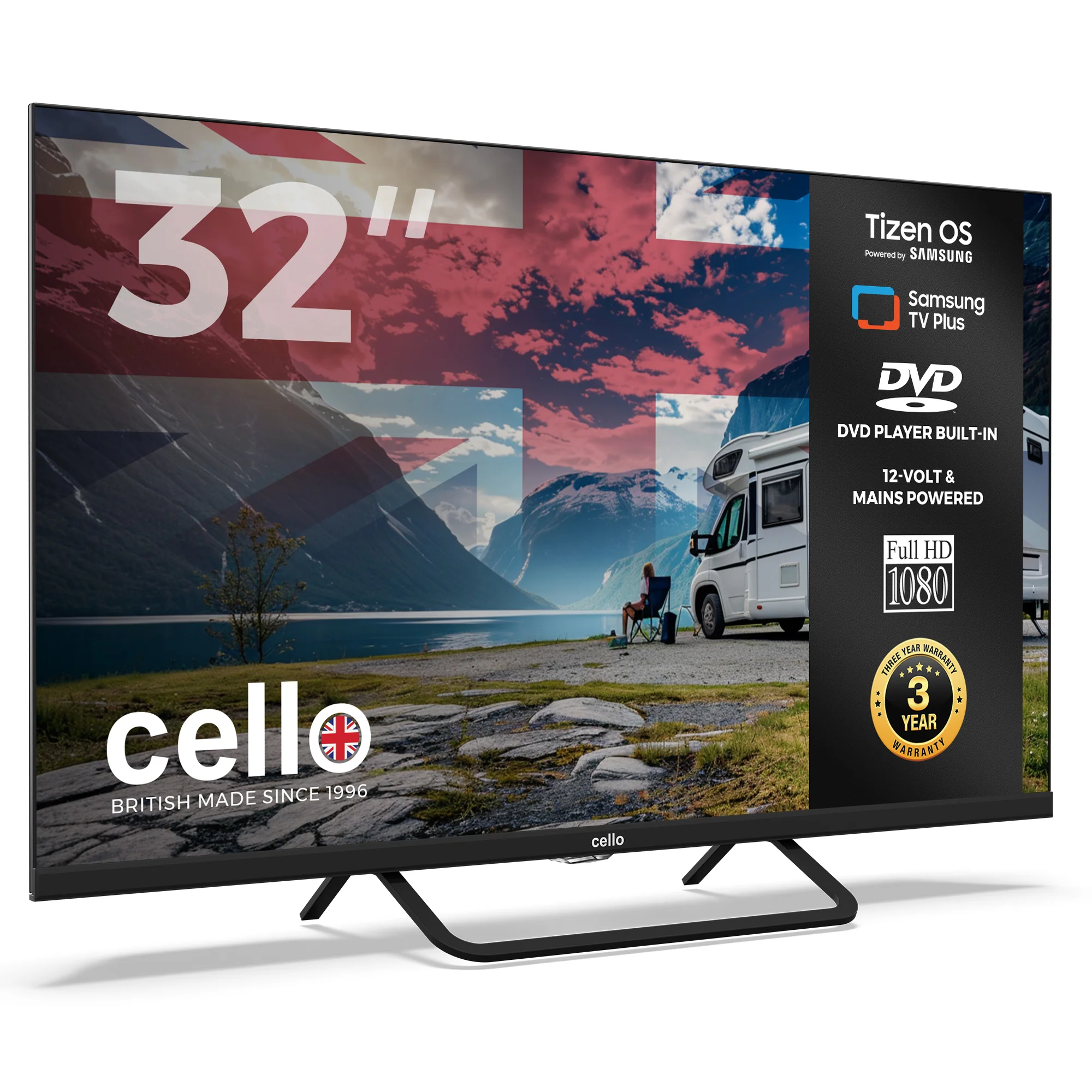 32 inch Smart Samsung Plus 12-Volt Traveller TV with DVD Player - Image 3