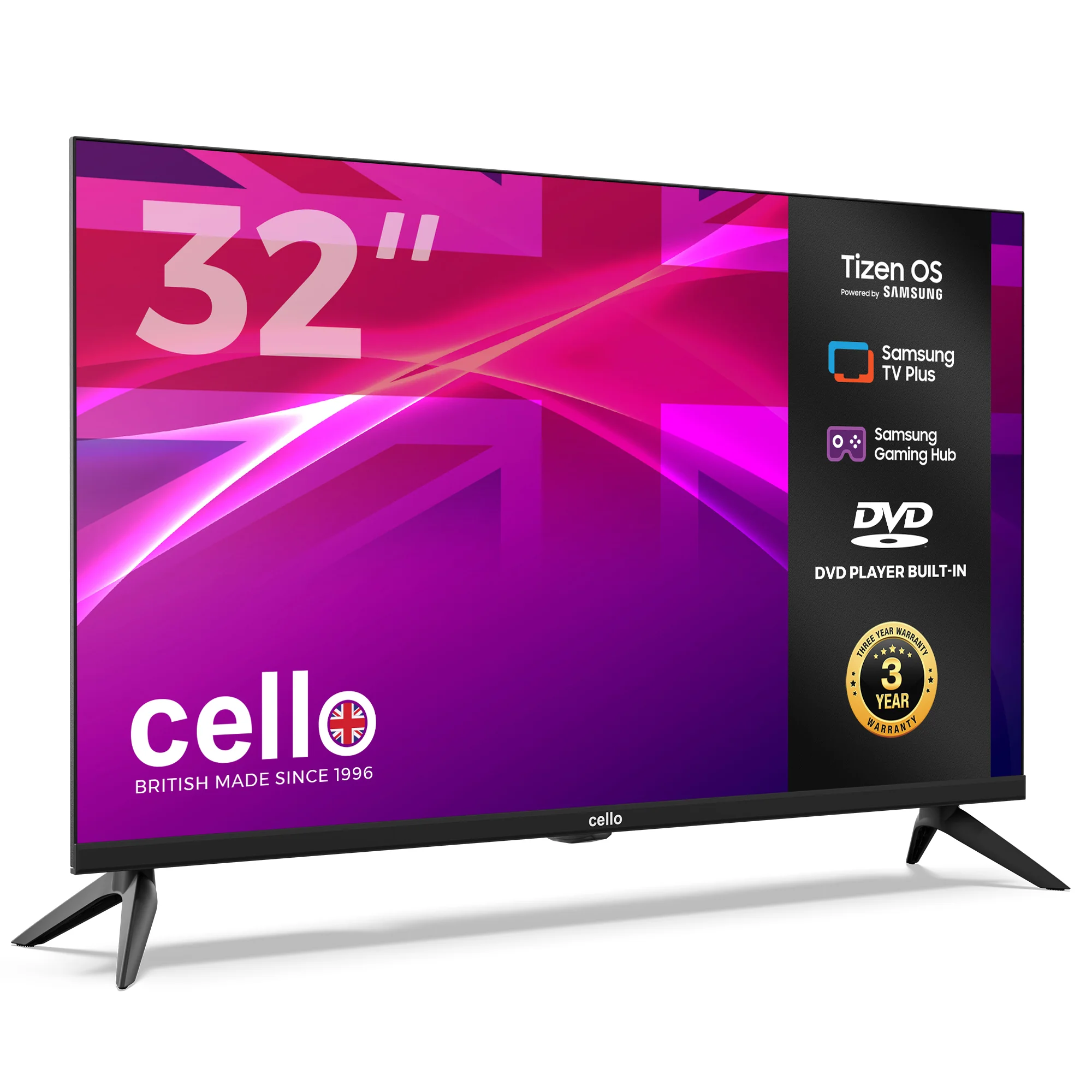 32 inch Smart Samsung Plus TV with DVD Player - Image 3