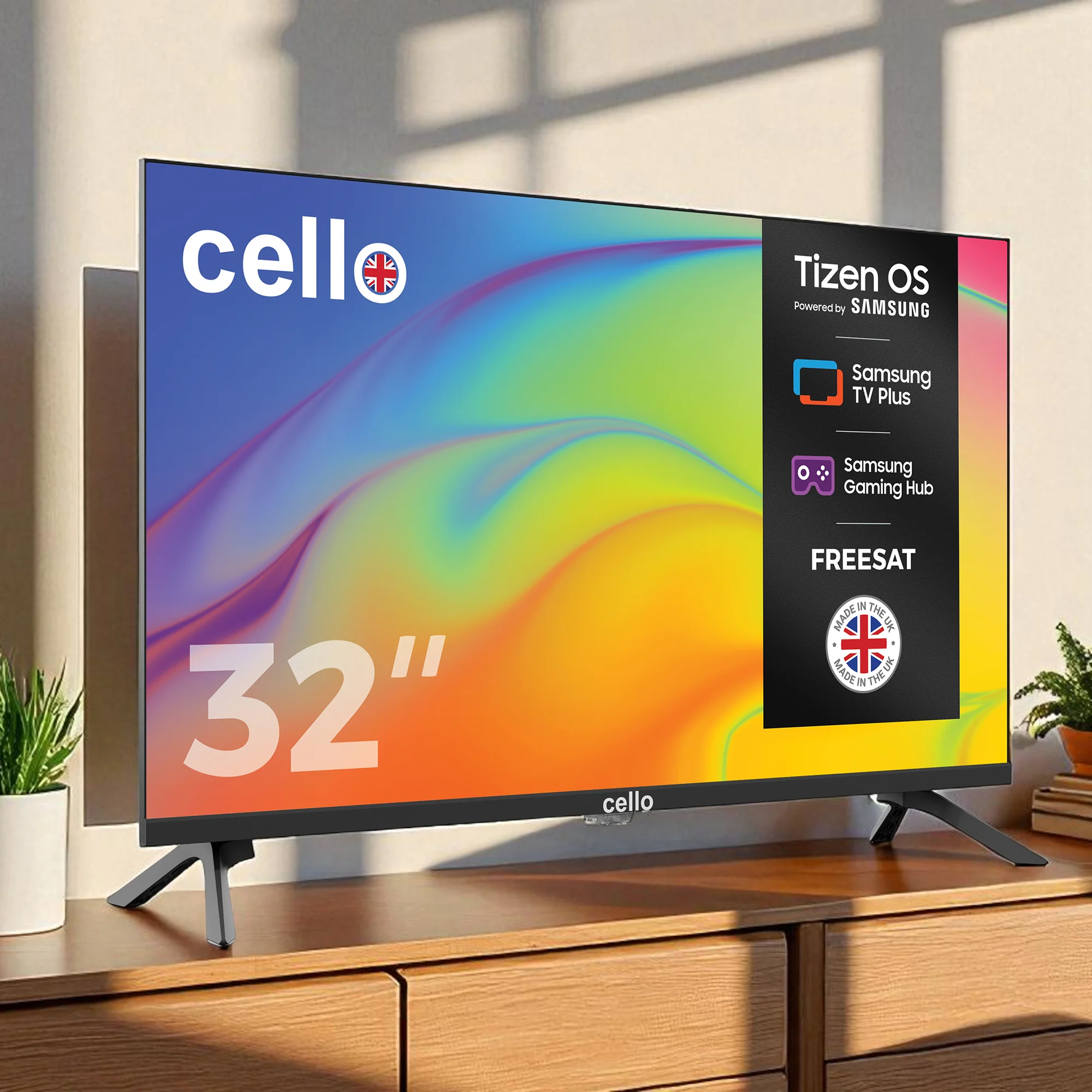 32 inch Smart Samsung Plus TV with Frameless Bezel - Image 3