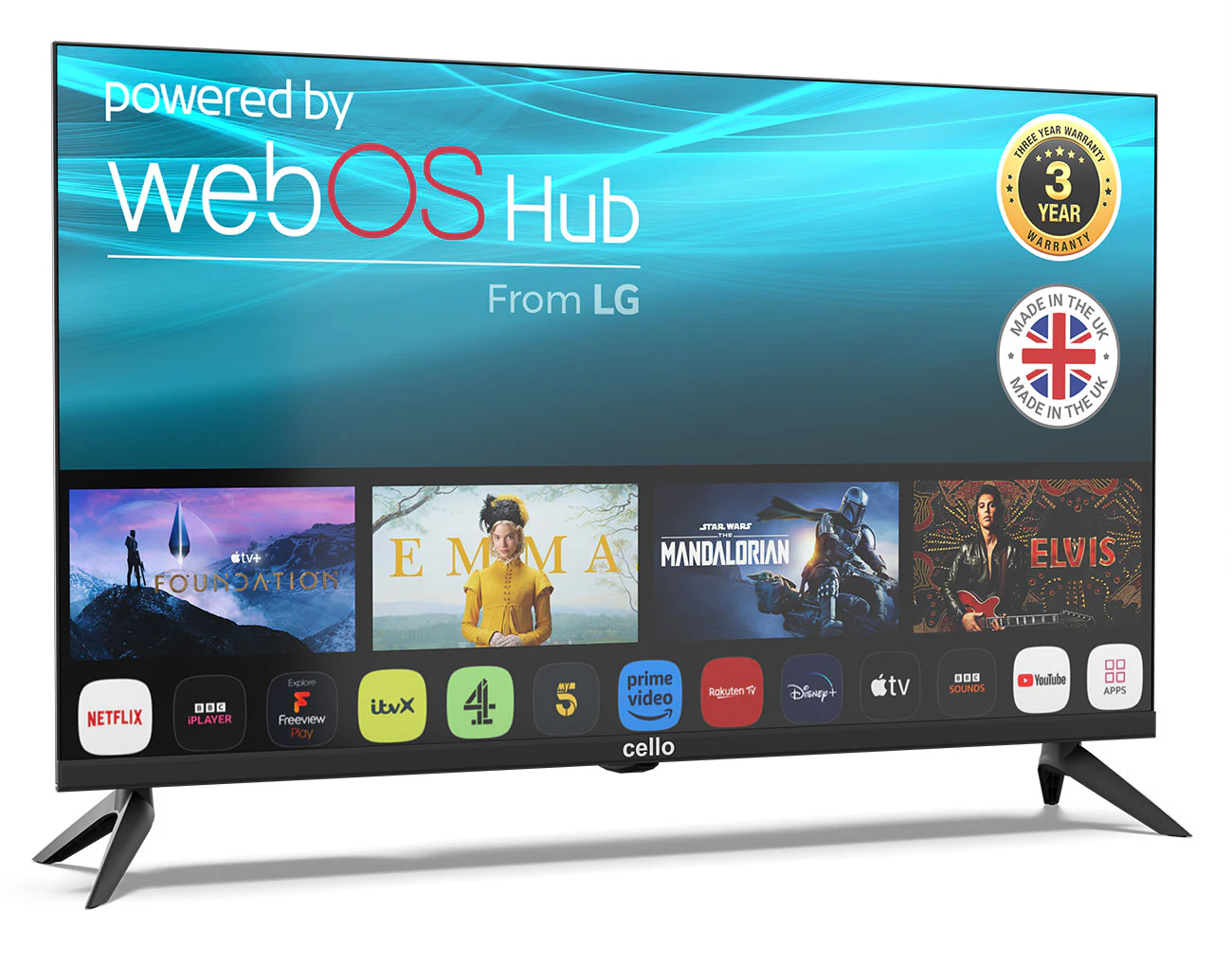 32″ Smart WebOS TV with DVD Player & Frameless Bezel (DE) - Image 2