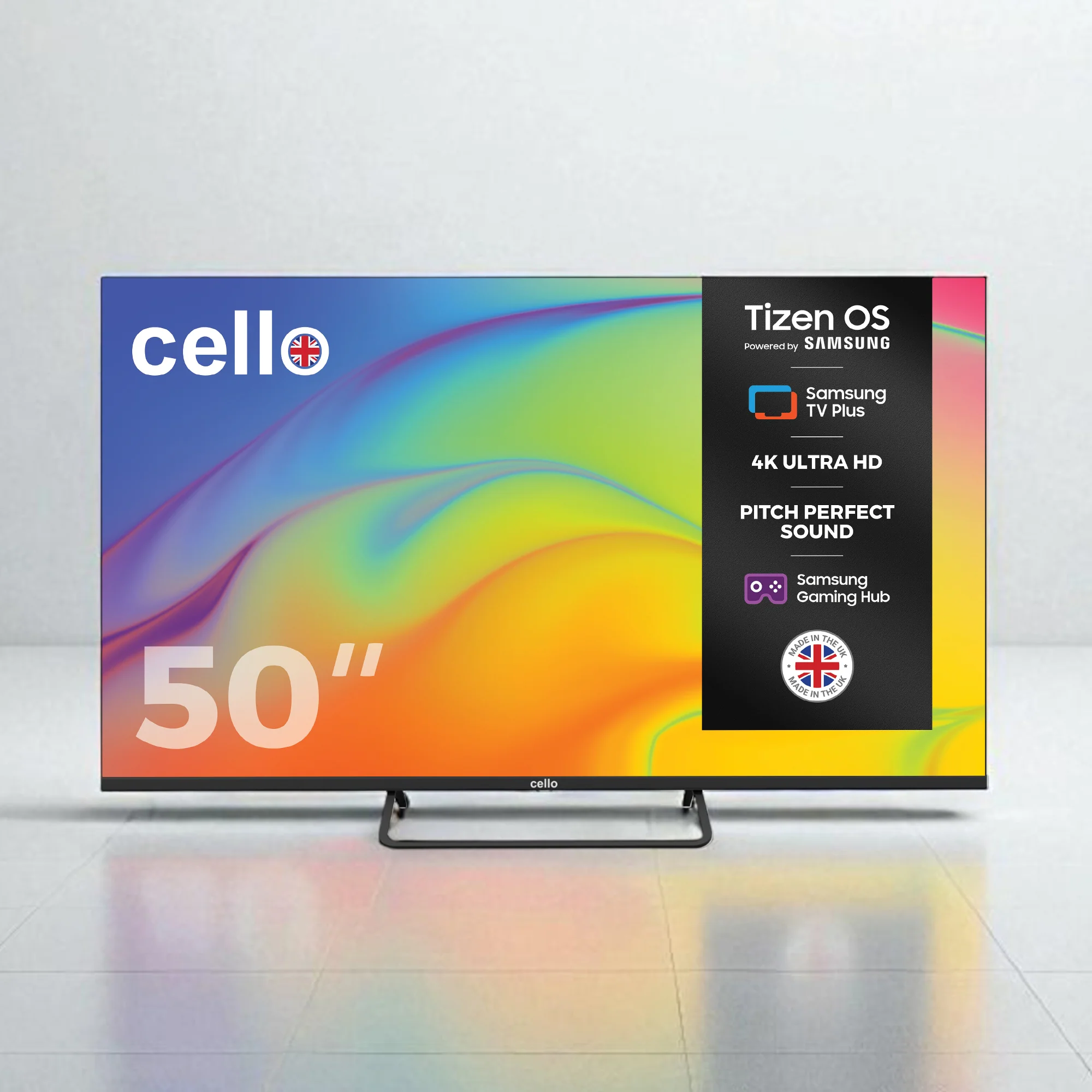 50 inch Cello - Tizen Samsung OS Plus 4K UHD TV with Frameless Bezel - Image 3