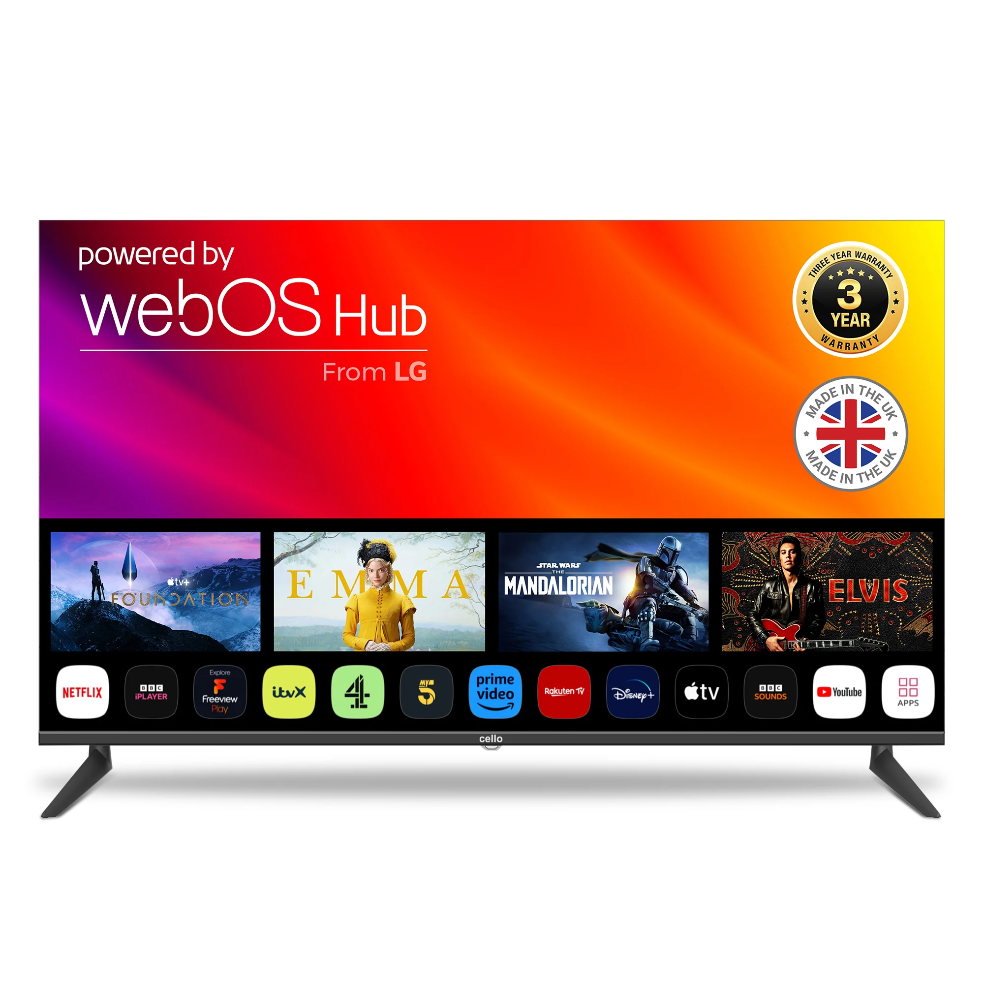 55" 4K Ultra HD WebOS Smart TV with Freeview Play (DE)